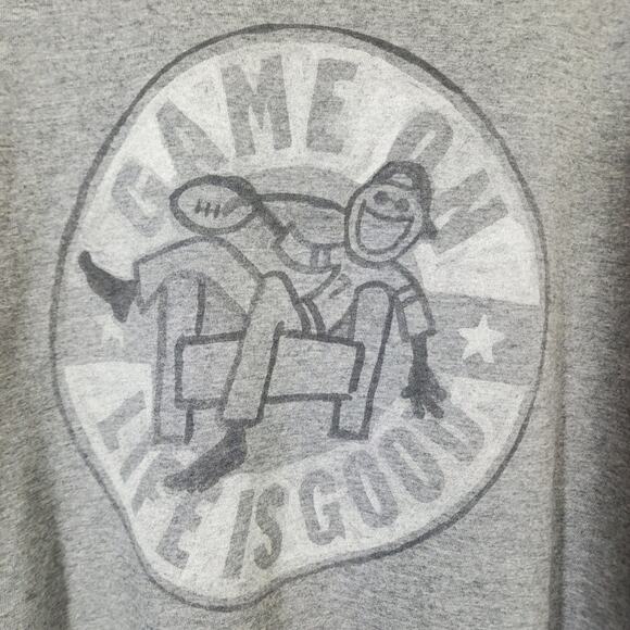 Life is good Game on football classic fit long sleeve graphic tshirt men size XL - Picture 4 of 8